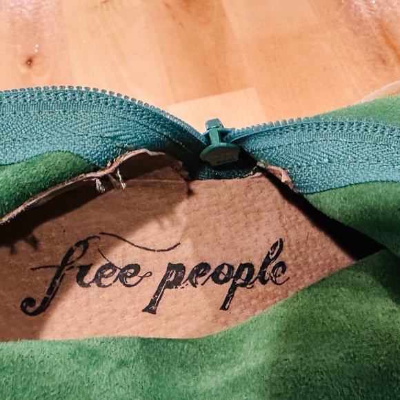 Free People Gigi Green Suede Ankle Boot - Picture 5 of 7